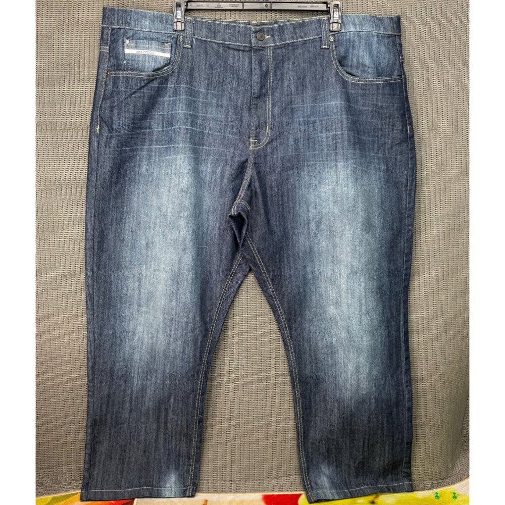Ecko Unltd Mens Size 48 Blue Athletic Fit Dark Wash 5-Pocket Denim Jeans